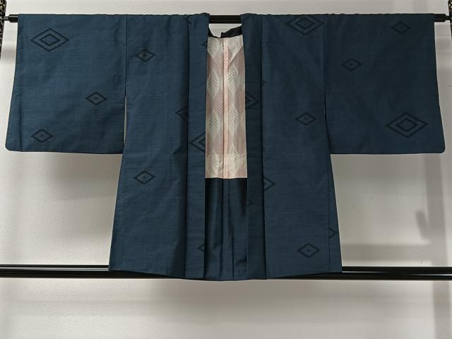 平和屋着物#羽織 本場大島紬 9マルキ 菱文 正絹 逸品 CABI9336ua