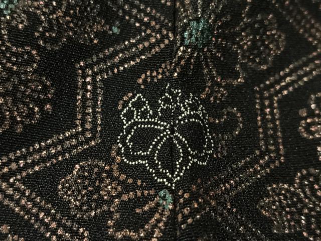平和屋着物#羽織 更紗花文 黒地 正絹 逸品 CABI9337ua