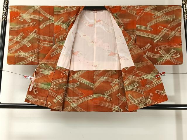 平和屋着物#道行コート 紬地 霞文 暈し染め 正絹 逸品 CABI9358ua