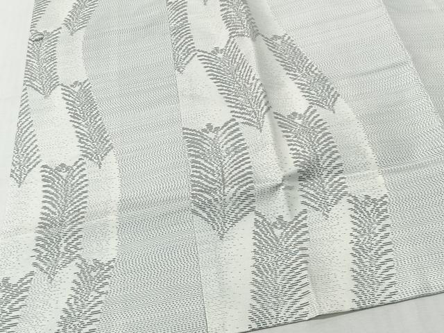 平和屋着物#道行コート 本場大島紬 白大島 松葉文 ロング丈 正絹 逸品 未使用 CABI9364ua