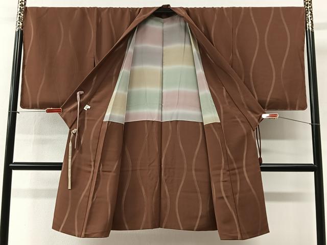 平和屋着物#道中着 立涌文 金通し地 ロング丈 正絹 逸品 未使用 CABI9399ua