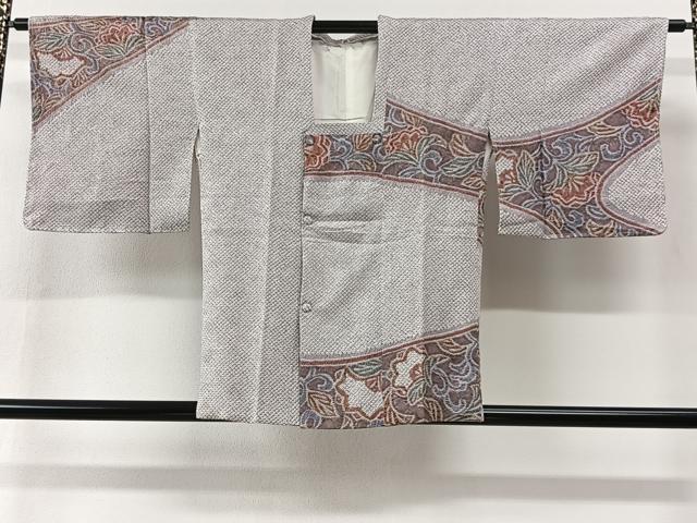 平和屋着物#道行コート 総絞り 花唐草文 正絹 逸品 CABI9402ua