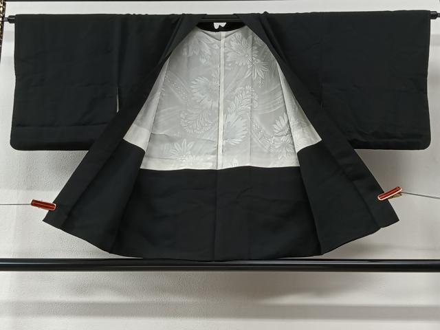 平和屋着物#羽織 寿光織 風景文 黒地 金銀糸 正絹 逸品 CABI9407ua