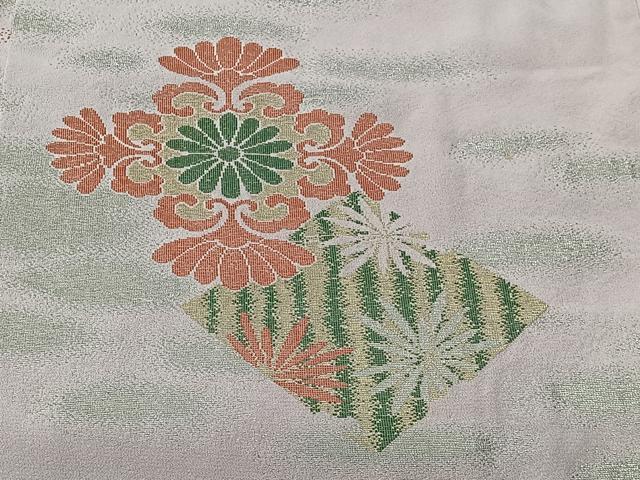 平和屋着物#羽織 寿光織 花菱文 金銀糸 正絹 逸品 CABI9412ua