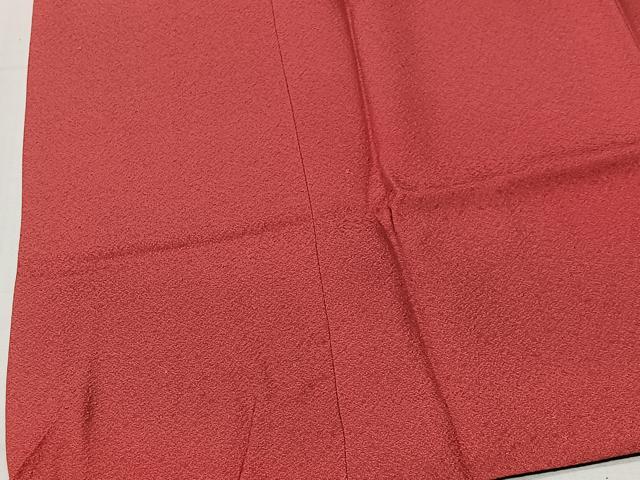 平和屋着物#道行コート リバーシブル 銀朱色 ロング丈 正絹 逸品 CABI9425ua