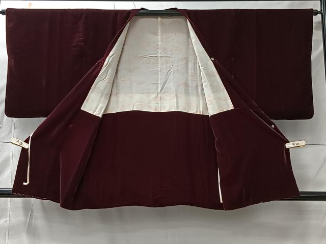 平和屋着物#道行コート ベロア 葡萄色 CABI9444ua