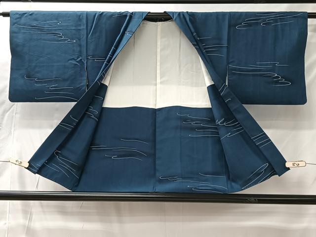 平和屋着物#流水文 暈し染め 正絹 逸品 CABI9449ua