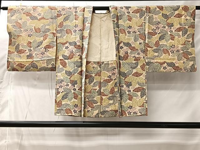 平和屋着物#羽織 ろうけつ染 草花文 正絹 逸品 CABI9450ua