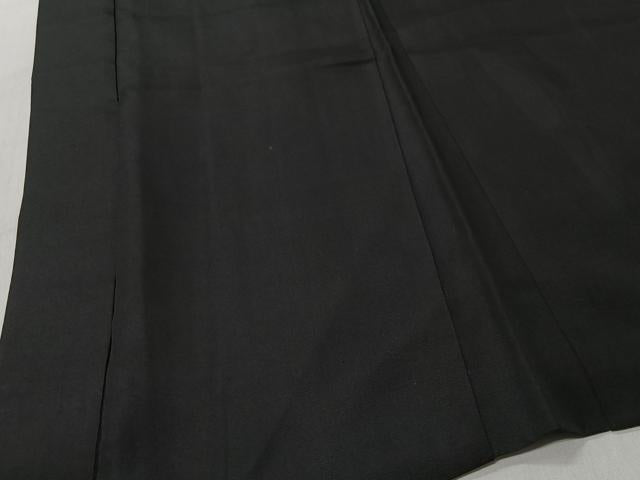 平和屋着物#男性 長羽織 黒紋付 正絹 逸品 CABI9455ua