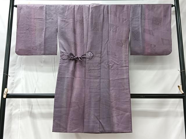 平和屋着物#道中着 舞花地紋 暈し染め ロング丈 正絹 逸品 CABI9460ua