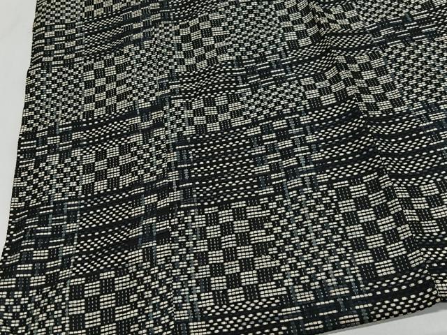 平和屋着物#道行コート 格子 ロング丈 正絹 逸品 CABI9466ua