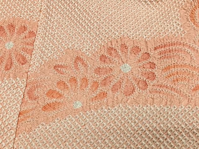 平和屋着物#羽織 総絞り 流水花文 正絹 逸品 CABI9467ua