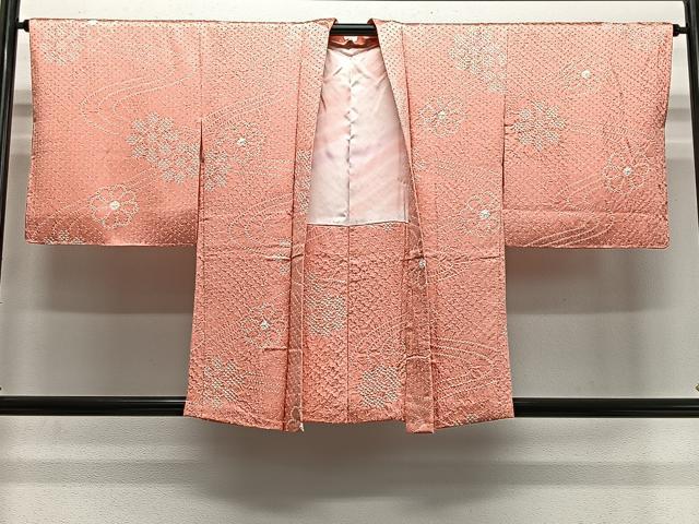 平和屋着物#羽織 総絞り 流水花文 正絹 逸品 未使用 CABI9513ua