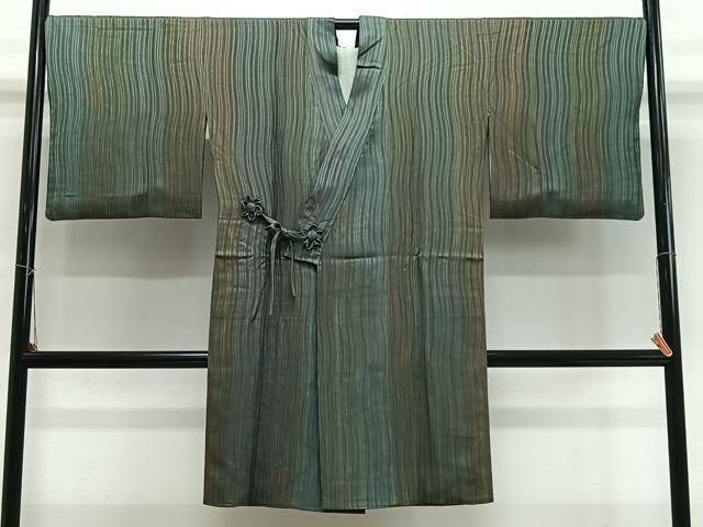 平和屋着物#道中着 立涌文 暈し染め ロング丈 正絹 逸品 CABI9524ua