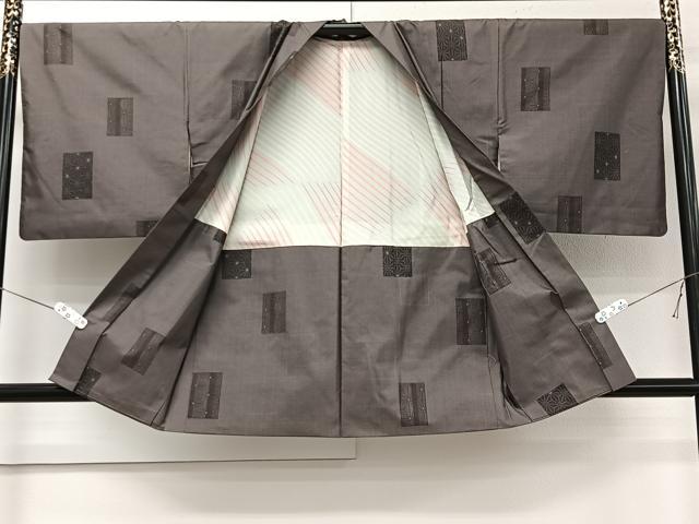平和屋着物#羽織 本場大島紬 9マルキ 色紙麻の葉文様 正絹 逸品 CABI9531ua
