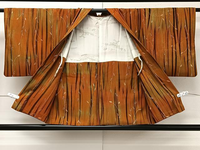 平和屋着物#羽織 枝葉文 暈し染め 正絹 逸品 CABI9544ua