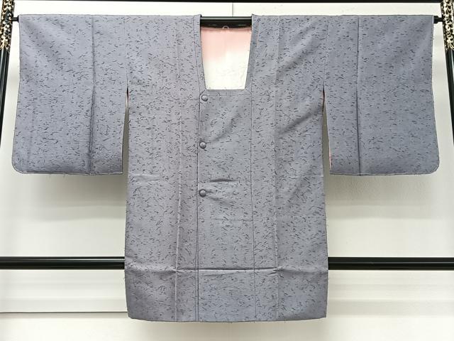 平和屋着物#道行コート 髭紬地 薄色 ロング丈 正絹 逸品 未使用 CABI9546ua