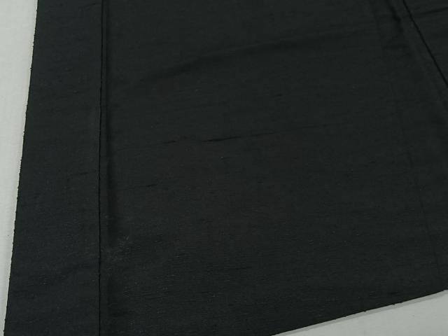平和屋着物#男性 長羽織 紬地 黒地 正絹 逸品 CABI9549ua