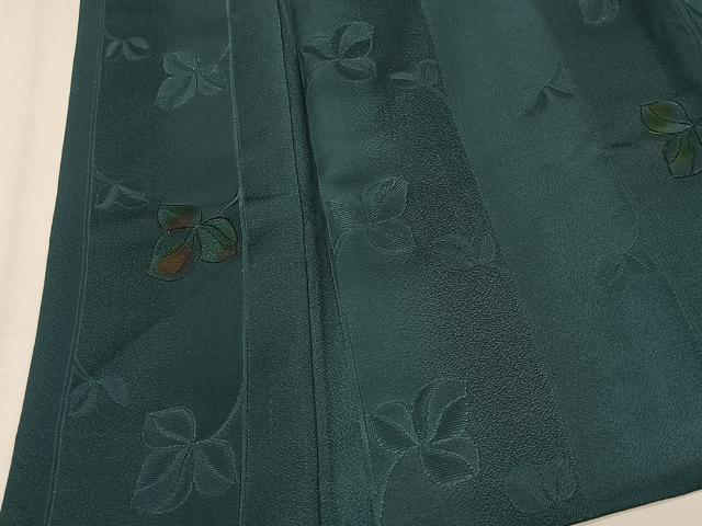 平和屋着物#道中着 地紋起こし 枝葉文 正絹 逸品 CABI9550ua