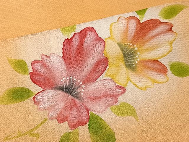平和屋着物#羽織 草花文 暈し染め 正絹 逸品 CABI9570ua
