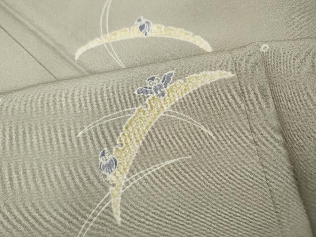 平和屋着物●上質な小紋 フクロウ 雪芝文 やまと誂製 正絹 逸品 CABI9607ut