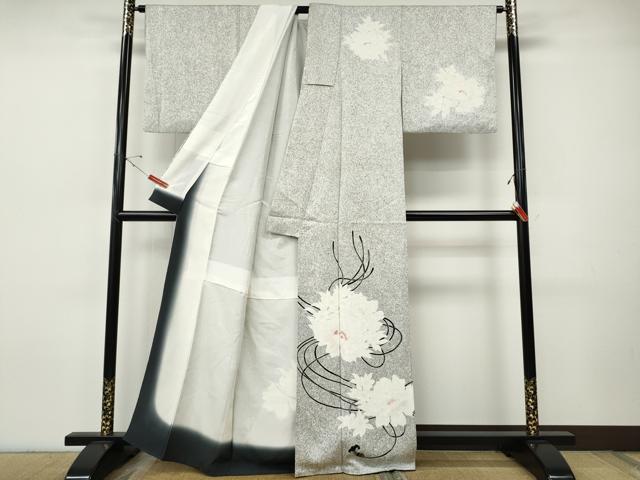 平和屋着物●訪問着 舞花結び紐文 たたき染め 正絹 逸品 CABI9611ut