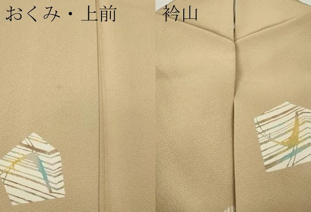 平和屋着物●上質な小紋 型染め 鹿 正絹 逸品 CABI9620ut