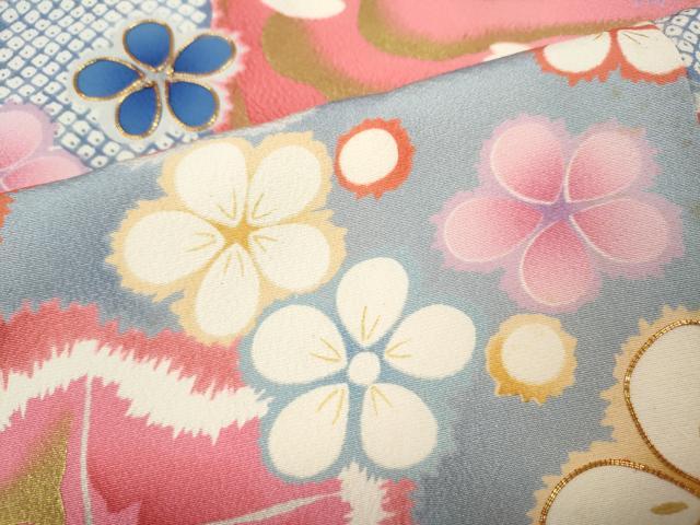 平和屋着物●豪華振袖 駒刺繍 道長舞花文 金彩 正絹 逸品 CABI9626ut