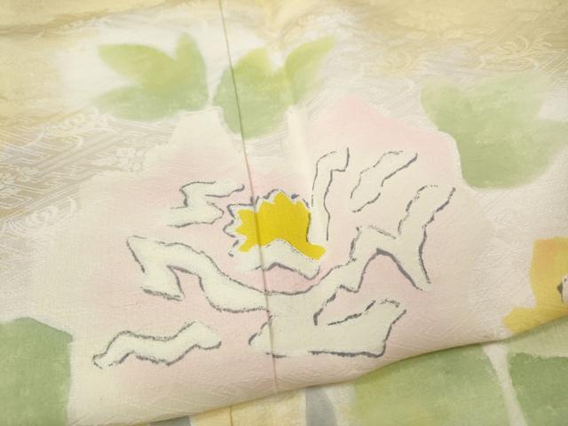 平和屋着物●訪問着 枝花文 暈し染め 正絹 逸品 CABI9628ut