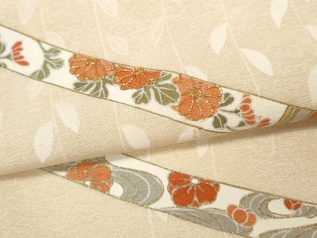 平和屋着物●訪問着 駒刺繍 熨斗花文 金銀彩 正絹 逸品 CABI9630ut