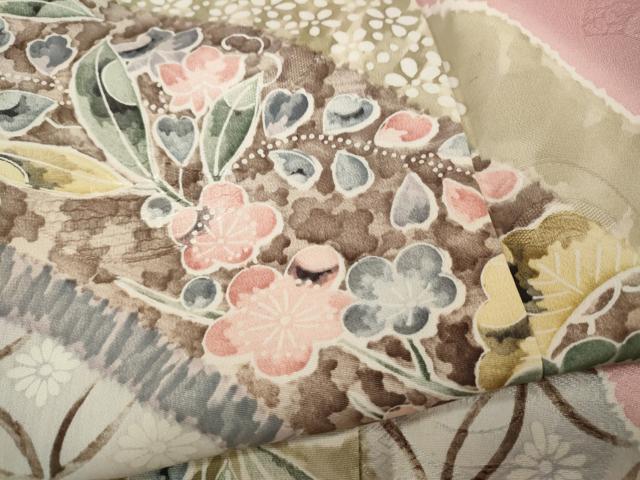 平和屋着物●訪問着 作家物 熨斗花文 正絹 逸品 CABI9632ut