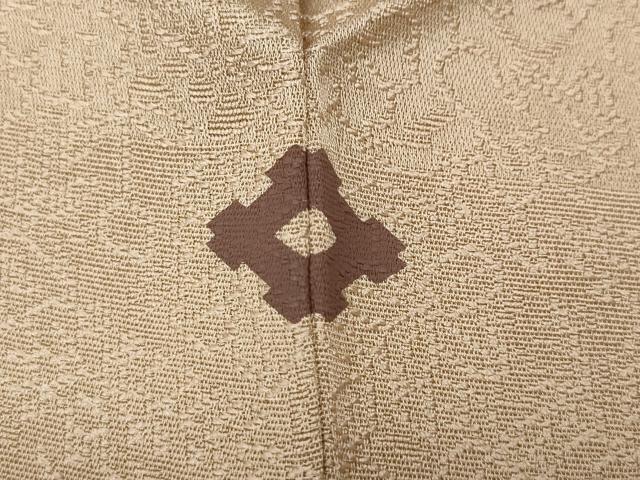平和屋着物●上質な色無地 草花地紋 洗柿色 さが美扱い 正絹 逸品 CABI9647ut