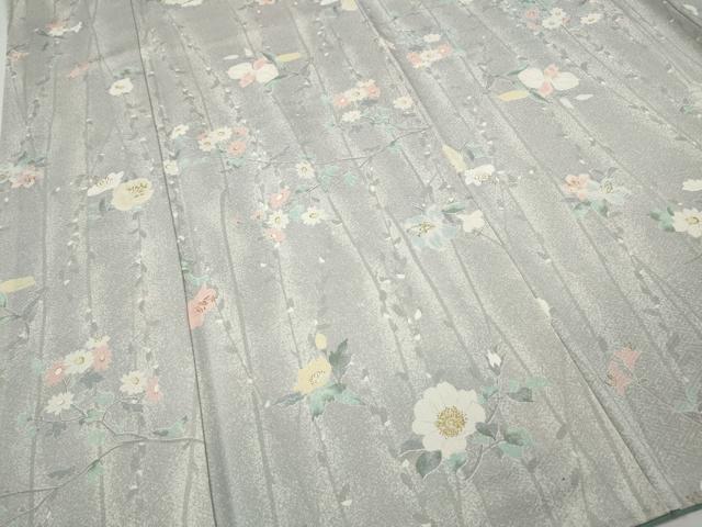 平和屋着物●上質な小紋 枝花間道 金彩 正絹 逸品 CABI9651ut