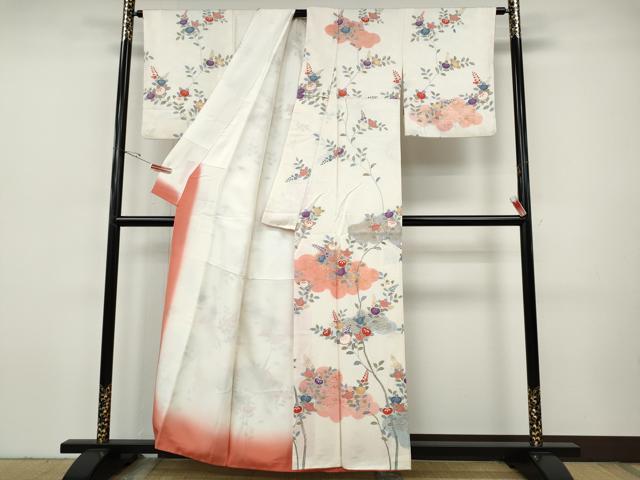 平和屋着物●訪問着 雲重ね枝橘文 正絹 逸品 CABI9657ut