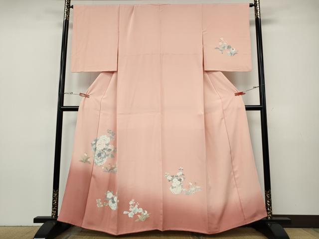 平和屋着物●訪問着 花籠文 暈し染め 正絹 逸品 CABI9666ut