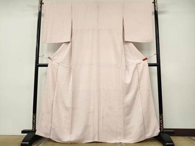 平和屋着物●上質な色無地 立波地紋 薄桜色 正絹 逸品 CABI9667ut