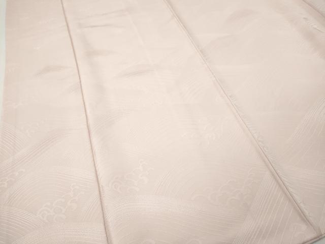 平和屋着物●上質な色無地 立波地紋 薄桜色 正絹 逸品 CABI9667ut