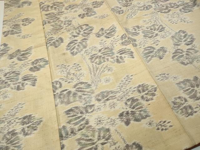 平和屋着物●上質な紬 草花文 正絹 逸品 CABI9668ut