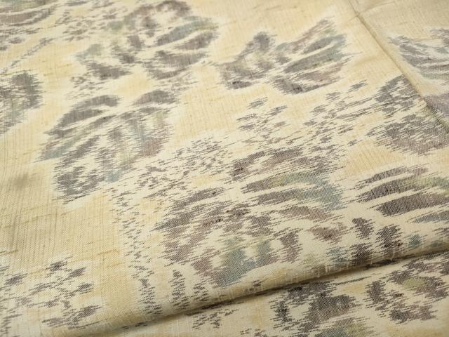 平和屋着物●上質な紬 草花文 正絹 逸品 CABI9668ut