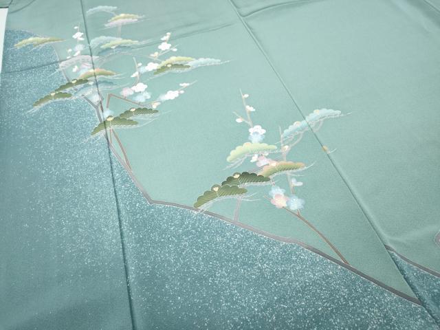 平和屋着物●十日町友禅 女流作家 遠田藤舟 訪問着 松梅文 正絹 逸品 CABI9672ut