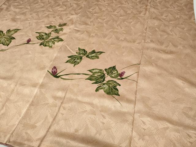 平和屋着物●訪問着 蔦の葉花文 正絹 逸品 CABI9678ut