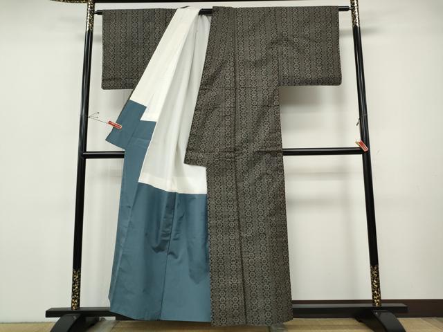 平和屋着物●本場大島紬 7マルキ 吉祥間道 正絹 逸品 CABI9683ut