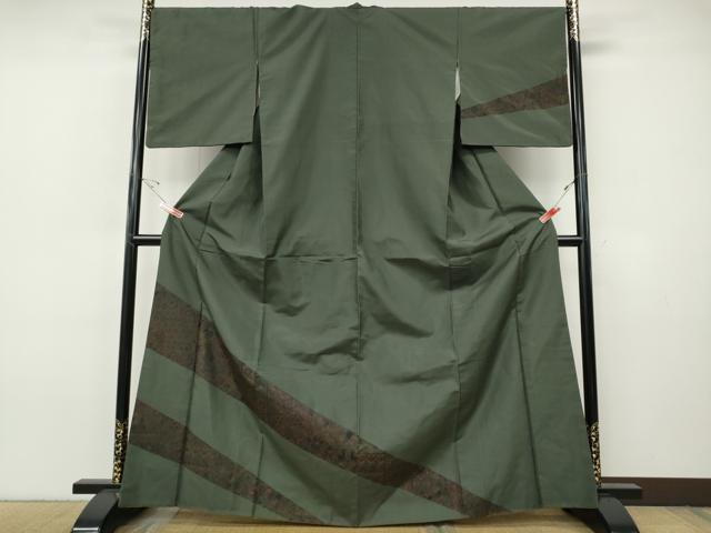 平和屋着物●訪問着 本場染大島紬 更紗花文 正絹 逸品 CABI9685ut