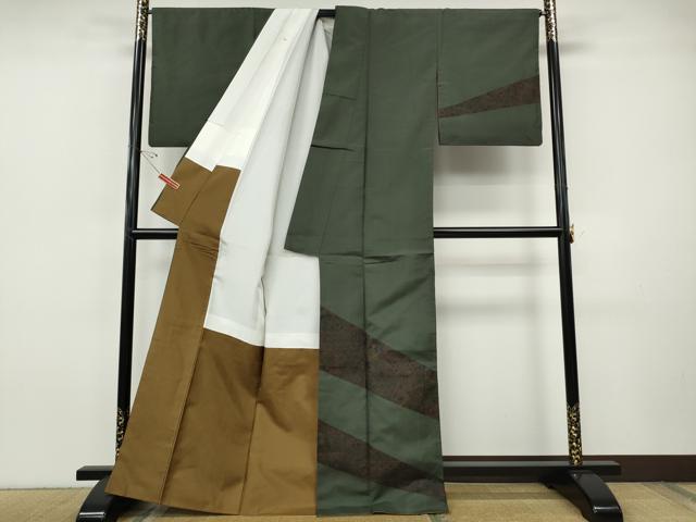 平和屋着物●訪問着 本場染大島紬 更紗花文 正絹 逸品 CABI9685ut