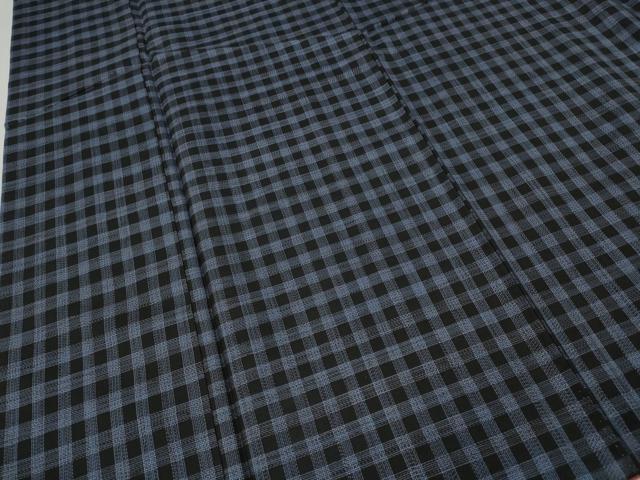 平和屋着物●本場大島紬 格子柄 正絹 逸品 CABI9690ut