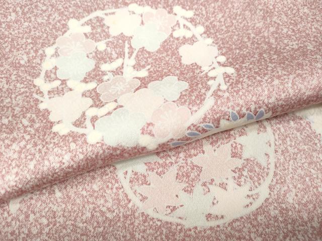 平和屋着物●訪問着 刺繍 草花丸文 正絹 逸品 CABI9698ut