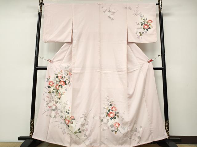 平和屋着物●訪問着 友禅 枝花文 暈し染め 正絹 逸品 CABI9707ut