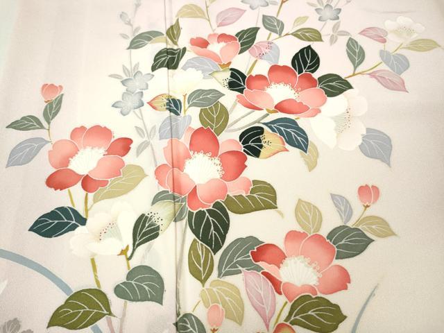平和屋着物●訪問着 友禅 枝花文 暈し染め 正絹 逸品 CABI9707ut