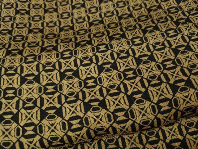 平和屋着物●上質な小紋 幾何学文様 黒地 正絹 逸品 CABI9708ut