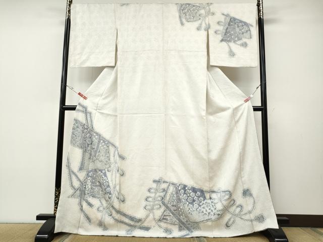平和屋着物●名門 藤娘きぬたや・総絞り 訪問着 誰が袖花文 正絹 逸品 CABI9711ut